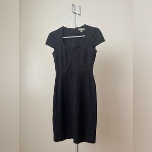 Banana Republic 4P Black Stretchy Short Sleeve Dress